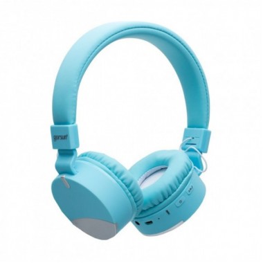 Бездротові Bluetooth навушники для телефону та ПК з мікрофоном Gorsun GS-E86 для андроїд та IOS підтримка MicroSD та AUX Блакитний із сірим (47047)
