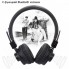 Бездротові Bluetooth стерео навушники для телефону та комп'ютера з мікрофоном NIA X5SP з МР3 плеєром FM радіо та колонкою Чорний (45961)