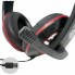 Проводные игровые накладные наушники с микрофоном Jedel HU-728 USB игровая гарнитура для компьютера и ноутбука Чёрные с красным (48819)