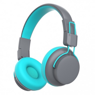 Беспроводные Bluetooth наушники для телефона и компьютера с микрофоном Gorsun GS-E92 для андроид и IOS поддержка MicroSD и mini-jack 3,5 мм Серые с синим (48030)