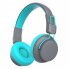 Беспроводные Bluetooth наушники для телефона и компьютера с микрофоном Gorsun GS-E92 для андроид и IOS поддержка MicroSD и mini-jack 3,5 мм Серые с синим (48030)