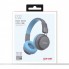 Беспроводные Bluetooth наушники для телефона и компьютера с микрофоном Gorsun GS-E92 для андроид и IOS поддержка MicroSD и mini-jack 3,5 мм Серые с синим (48030)