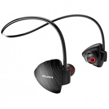 Беспроводные спортивные Bluetooth наушники для телефона с микрофоном Awei A847BL для андроид и iOS затылочная дужка Черные (46205)