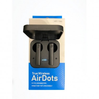 Беспроводные блютуз наушники для телефона с микрофоном AirDots 2S для андроид и IOS сенсорные с кейсом для хранения и зарядки Черные (47983)