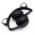 Беспроводные детские наушники с кошачьими ушками и RGB подсветкой Cat Ear P47M Чёрные для телефона и компьютера с микрофоном USB зарядка FM-радио microSD