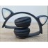 Беспроводные детские наушники с кошачьими ушками и RGB подсветкой Cat Ear P47M Чёрные для телефона и компьютера с микрофоном USB зарядка FM-радио microSD