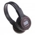 Беспроводные Bluetooth наушники для телефона и компьютера с микрофоном Wireless N65 Stereo для андроид и IOS FM радио LSD дисплей Черные (47447)