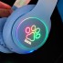 Бездротові навушники HOCO W42 Cat Ears Bluetooth 5.3 з котячими вушками LED TF AUX Блакитні з білим