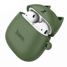 Беспроводные Bluetooth наушники HOCO EW45 TWS вкладыши с микрофоном + силиконовый чехол Кот Зеленый Беспроводные Bluetooth наушники HOCO EW45 TWS вкладыши с микрофоном + силиконовый чехол Кот Зеленый