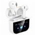 Беспроводные наушники HOCO EW89 Kissa TWS Bluetooth 5.4 с сенсорным дисплеем на зарядном кейсе и микрофоном Белые