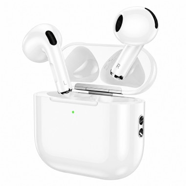 Бездротові TWS навушники-вкладиші HOCO EW78 Bluetooth 5.4 з мікрофоном і сенсорним керуванням, кейс 300 мАг, Білі