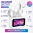 TWS наушники HOCO EQ14 Cool Color с цветным сенсорным дисплеем Bluetooth 5.4, кейс 500 мАч Белые
