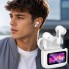 TWS наушники HOCO EQ14 Cool Color с цветным сенсорным дисплеем Bluetooth 5.4, кейс 500 мАч Белые