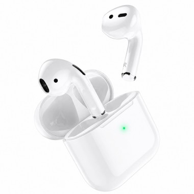 Беспроводные Bluetooth наушники HOCO EW03 Original Series TWS вкладыши с микрофоном и зарядным кейсом Белые