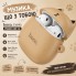 Беспроводные Bluetooth-наушники HOCO EW45 Magic Cat с микрофоном, кейсом 350 мАч и силиконовым чехлом Кот Бежевый