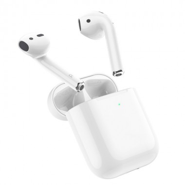 Беспроводные TWS наушники Borofone BW25 Bluetooth 5.3 с микрофоном сенсорным управлением и зарядным кейсом Белые