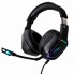 Ігрові провідні навушники CYBERPUNK CP-007 з мікрофоном 50 мм RGB USB 2 x 3.5 мм Чорні