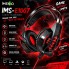 Ігрові дротові навушники IMENSO IMS-E1007 з мікрофоном RGB 40 мм USB + 3.5 мм Чорно-червоні