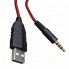 Ігрові дротові навушники IMENSO IMS-E1007 з мікрофоном RGB 40 мм USB + 3.5 мм Чорно-червоні
