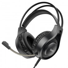 Ігрові провідні навушники HOCO W106 Tiger з мікрофоном 50 мм Hi-Fi для ПК 3.5 мм Чорні