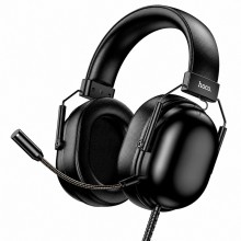 Ігрові провідні навушники HOCO W113 50 мм USB 7.1 зі знімним мікрофоном Чорні