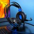 Проводные игровые наушники IMENSO IMS-E1007 с микрофоном RGB USB 3.5 мм 40 мм Черно-синие