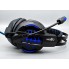 Проводные игровые наушники IMENSO IMS-E1007 с микрофоном RGB USB 3.5 мм 40 мм Черно-синие