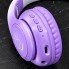 Наушники HOCO W42 Cat Ears беспроводные Bluetooth 5.3 с LED-подсветкой, кошачьими ушками, TF и AUX Фиолетово-белые