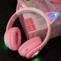 Беспроводные Bluetooth наушники HOCO W42 Cat Ears с LED-подсветкой, кошачьими ушками, TF и AUX Розово-белые