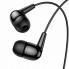 Проводные внутриканальные наушники HOCO M97 Enjoy 3.5 мм с микрофоном, Stereo Bass, кабель 1.2 м Черные