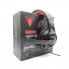 Проводные игровые накладные наушники с микрофоном Jedel GH-253 Gaming игровая гарнитура для компьютера и ноутбука с подсветкой USB и 2 Jack 3.5 мм Чёрные с красным (48817)
