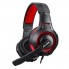 Проводные игровые накладные наушники с микрофоном Jedel GH-253 Gaming игровая гарнитура для компьютера и ноутбука с подсветкой USB и 2 Jack 3.5 мм Чёрные с красным (48817)