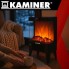 Электрокамин с эффектом огня EMBEGO Kaminer 26400 обогреватель для дома и дачи 2 кВт с регуляцией температуры таймером и пультом