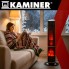 Керамический колонный обогреватель c эффектом камина Ignisse Kaminer 26401 напольный тепловентилятор для дома 2 кВт с LED дисплеем + пульт