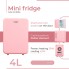 Мини холодильник Adler AD 8084 Pink 4 литра для косметики, напитков и автомобиля