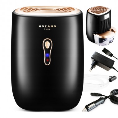 Осушитель воздуха Mozano Dry Vac Black электрический поглотитель влаги для дома и офиса на 30 Вт с питанием от сети и прикуривателя