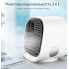 Портативный настольный мини кондиционер климатизатор Air Cooler M201 переносной USB охладитель с увлажнителем и очистителем воздуха на 3 Вт + ночник