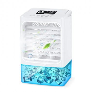 Портативный настольный мини кондиционер климатизатор Air Cooler H2101 переносной USB охладитель с увлажнителем воздуха и таймером