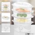 Пароварка домашняя Clatronic DG 3665 White электрическая трехуровневая скороварка на 800 Вт объем 11 л для приготовления риса рыбы и овощей на пару