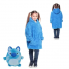 Дитяча толстовка - плед та іграшка трансформер 2 в 1 Huggle Pets Hoodie з капюшоном рукавами великою кишенею та вушками ріст до 140 см Синій