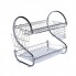 Сушилка органайзер для посуды настольная с поддоном Kitchen Storage Rack двухуровневая стойка из хромированного металла (46905)