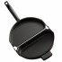 Двойная сковорода для омлета Folding Omelette Pan складная омлетница антипригарная с двухуровневой ручкой