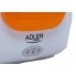 Пластиковый контейнер для еды Adler AD 4474 Оранжевый с белым 40 Вт электрический ланч бокс с подогревом и крышкой 1,1 л питание от сети 220 В с ложкой