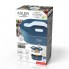 Ланч бокс з підігрівом електричний Adler AD 4505 Blue 55 Вт металевий контейнер для їжі з кришкою 0,8 л живлення від мережі 220 В з ложкою та розділювачем