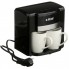Кофемашина для дома A-PLUS 1549 Black 0,5 кВт капельная кофеварка на 0,3 л для кофе и чая на 2 порции с многоразовым фильтром и противокапельной системой + 2 чашки