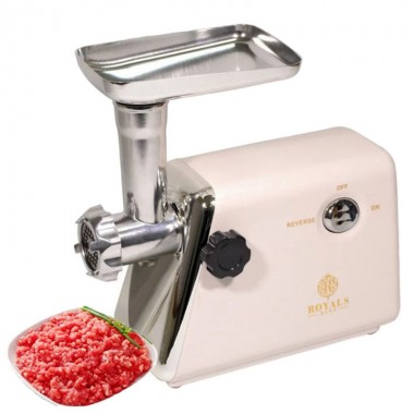 Домашняя электрическая мясорубка и шнековая соковыжималка Royals Berg R3757 с насадками для колбас мясного и рыбного фарша 3 кВт + томатный сок и икра в домашних условиях (48729)