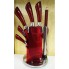 Набор кухонных ножей Royalty Line RL-KSS804 Red 8 предметов для кухни со стальным лезвием и специальным покрытием на подставке
