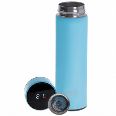 Термос металлический Adler AD 4506 Blue 473 ml с сенсорным LED дисплеем с отображением температуры напитка