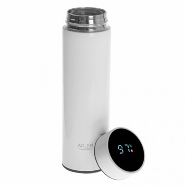Термос металлический Adler AD 4506 White 473 ml с сенсорным LED дисплеем с отображением температуры напитка