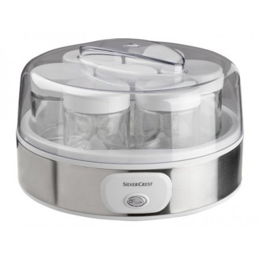 Йогуртница домашняя SILVER CREST SJB 18 A1 электрическая на 18 Вт для приготовления йогурта в домашних условиях с банками